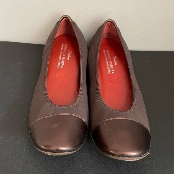 DONALD J PLINER Couture HALO Cap Toe Ballet Flats Leather Brown Size 7.5 Narrow - Picture 5 of 10